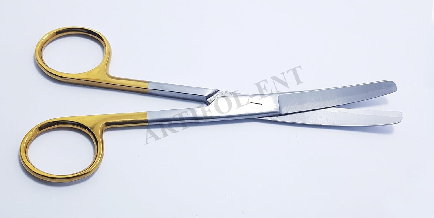 TC Operating Dressing Surgical Scissor – Curved Blades B/B – 14.5cm (5.5″) 3 Pcs