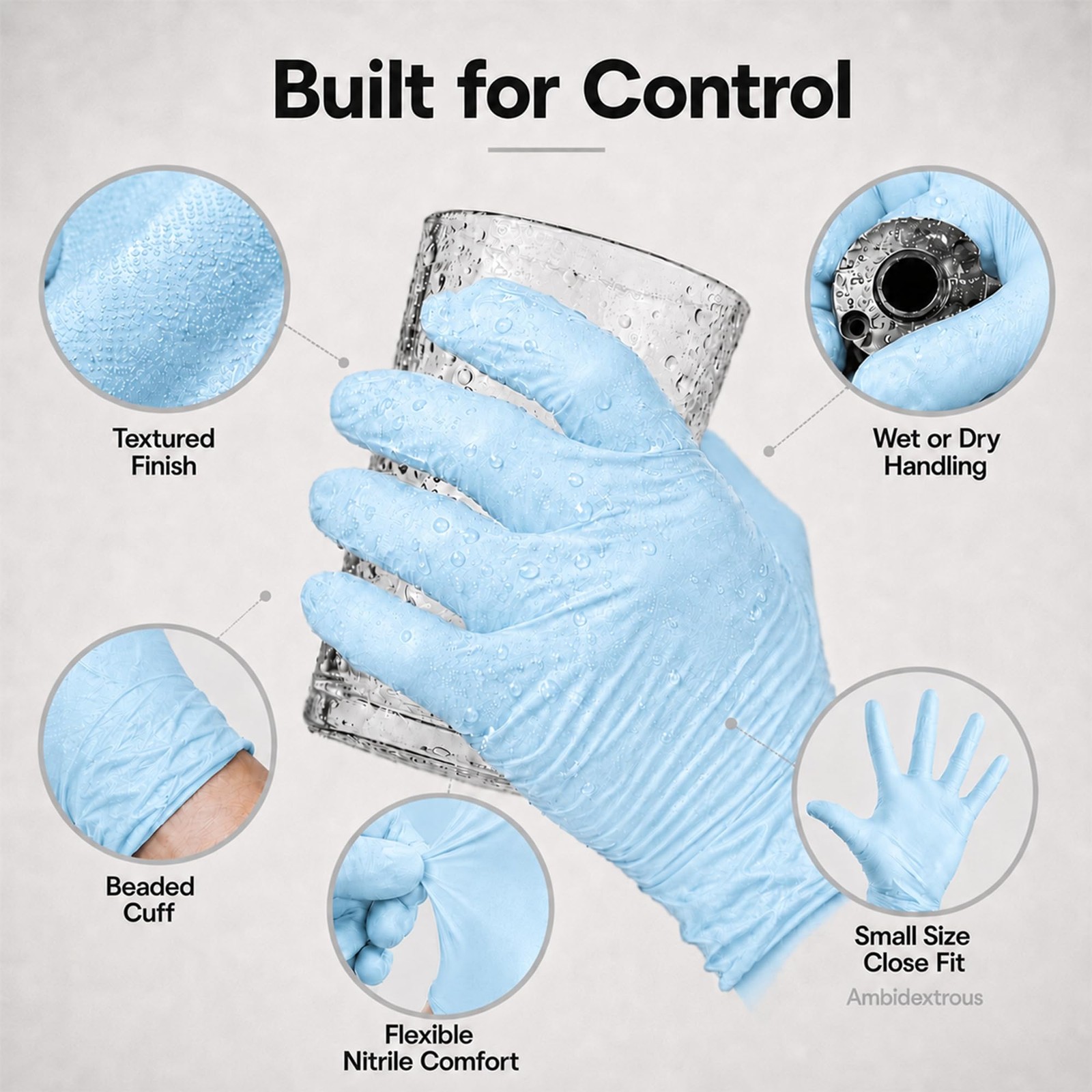 ForPro Disposable Nitrile Gloves, Chemical Resistant, Powder-Free, Latex-Free…