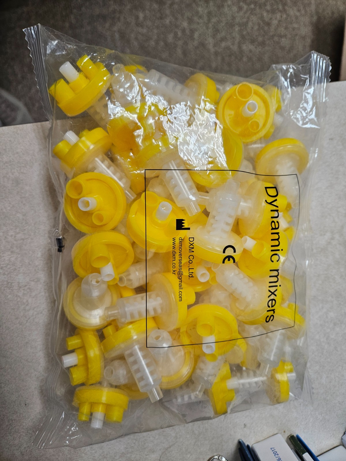 2 bags of Yellow Dental Dynamic Mixers for impression mixing machine dental