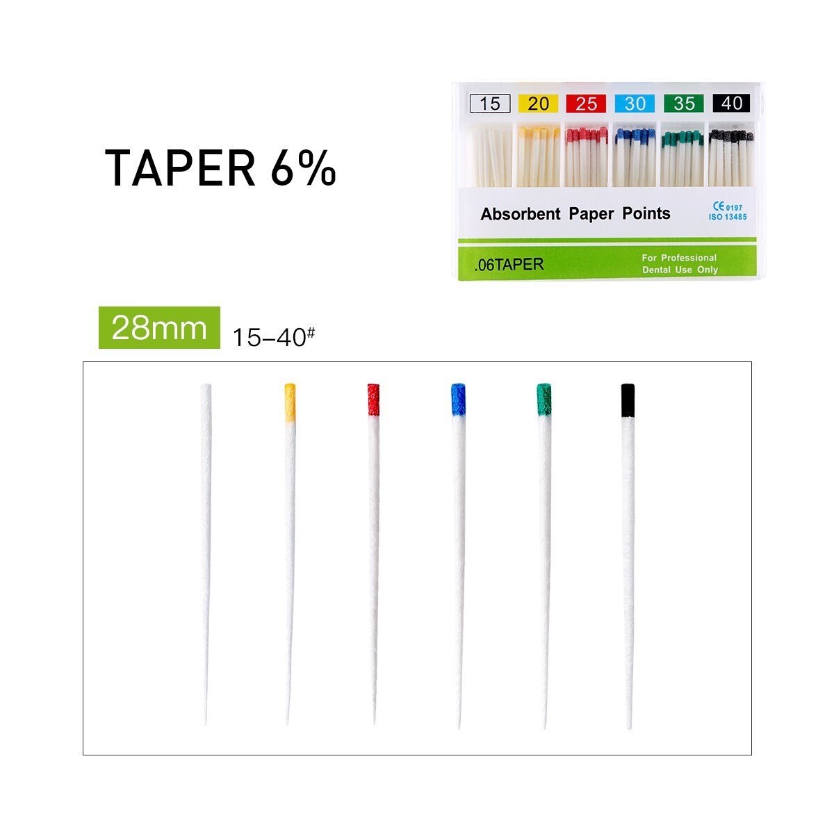 Dental Absorbent Paper Points Gutta Percha Points Eododontic PP/GP 0.04/02 Taper