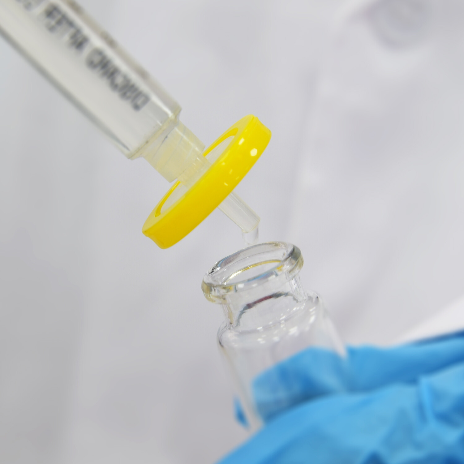 Nylon66 NY Membrane Syringe Filter 13mm 0.22μm Yellow Wheel LAB Supply