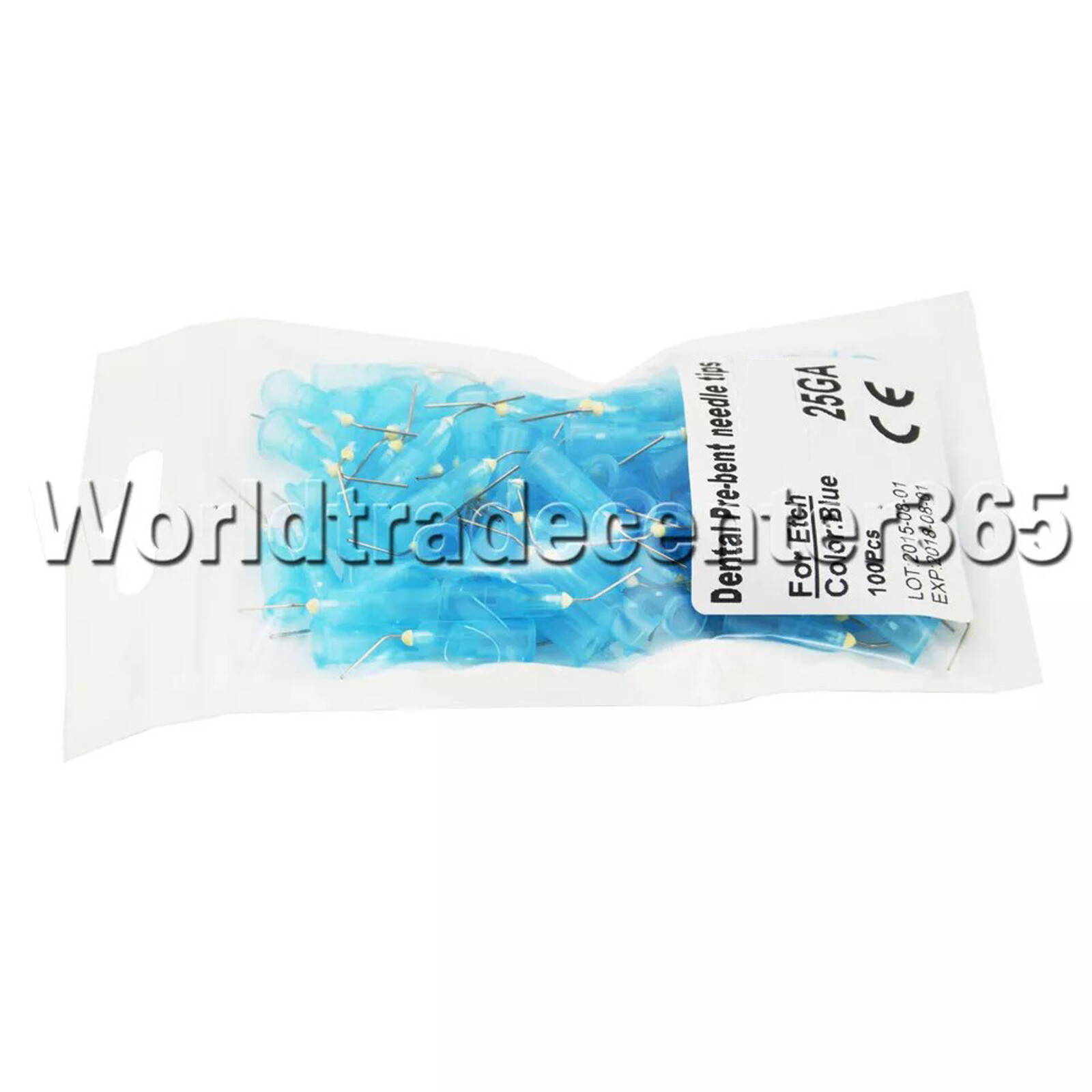 NEW 500PCS Dental PRE-BENT FLOW TIPS BULE For Etch Tips 25 GA