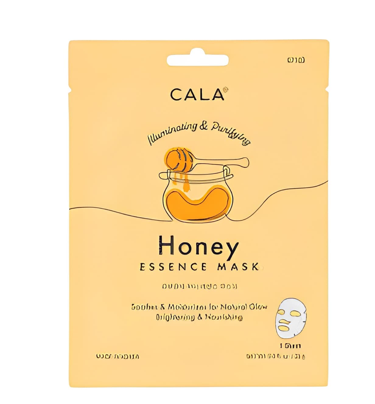 Cala Honey Essence Facial Sheet Masks, 5 Pack – 5 Count (Pack of 1), Yellow