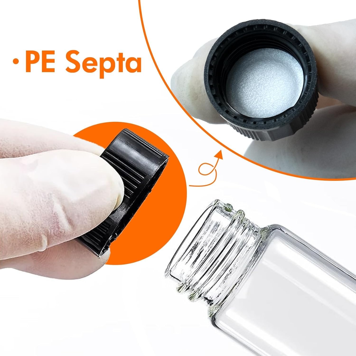 100 Leak-Proof 20ml Glass Vials for Reagent, Perfume