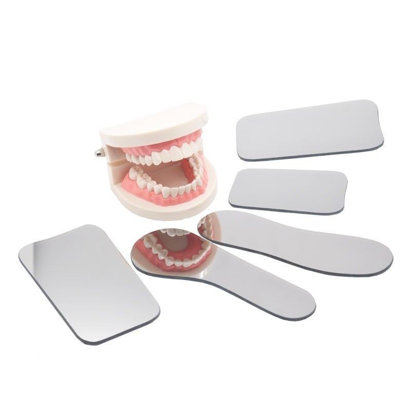 5/ Dental Orthodontic Mirror Photography Double-Sided Mirrors Glass Reflectors