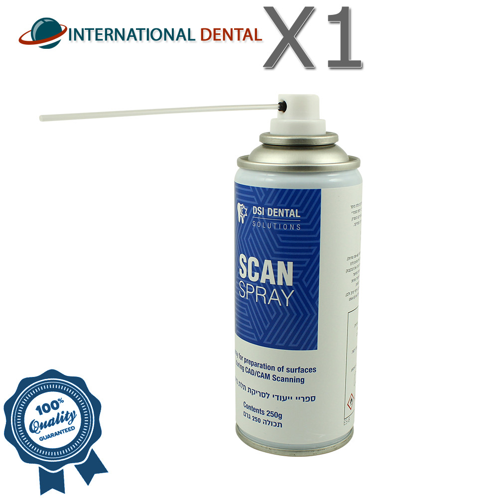 Dental Lab 3D Extra-Oral Fine-Particle Scanning Spray 250ml Matte Coating