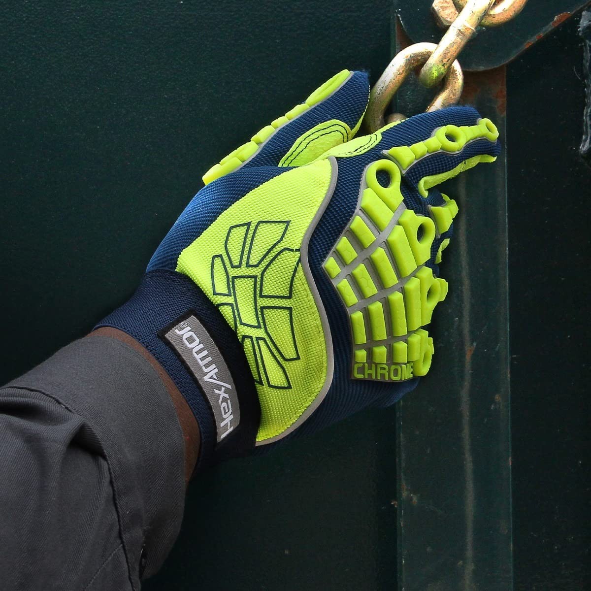 Hexarmor Cut-Resistant Impact Protection Work Gloves Chrome Series 4027 Medium