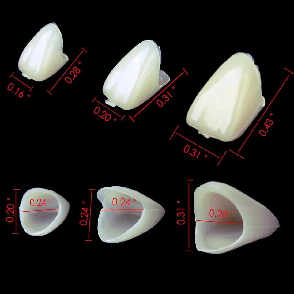 120 Pieces Fake Tooth Cap Crown Veneers Front Back Anterior and Molar Posterior
