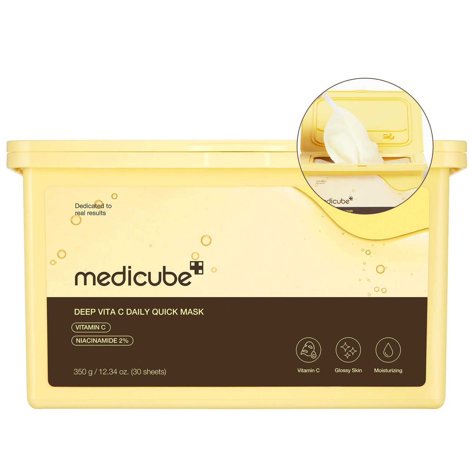 medicube Deep Vita C Daily Quick 30 Sheet Masks – Vegan 30 Count (Pack of 1)