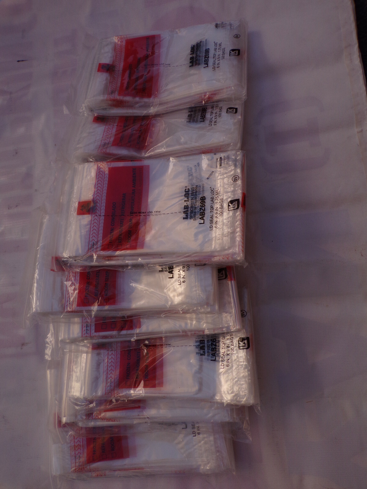 Lot of 1,000 Medical BAGS LAB.LOC LABZ69B SPECIMEN LD SEAL TOP 1.75 ML