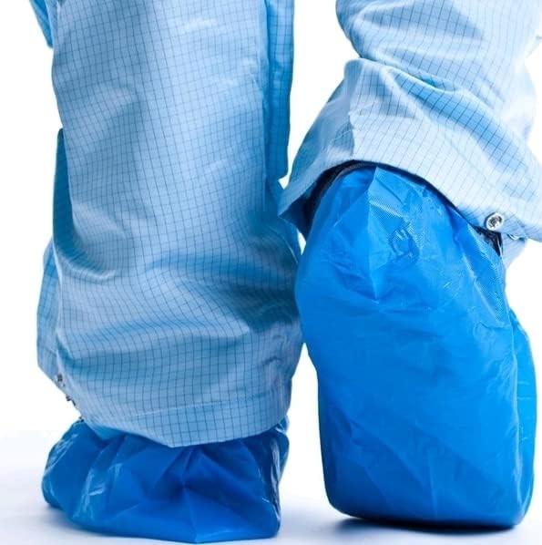 Disposable Shoe Cover Durable Waterproof Booties Indoor Protective 100 Pack Blue