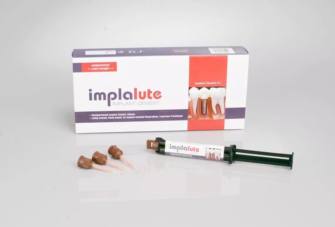 Medicept Implalute Semi Permanent Dental Implant Cement Automix Syr 5ml