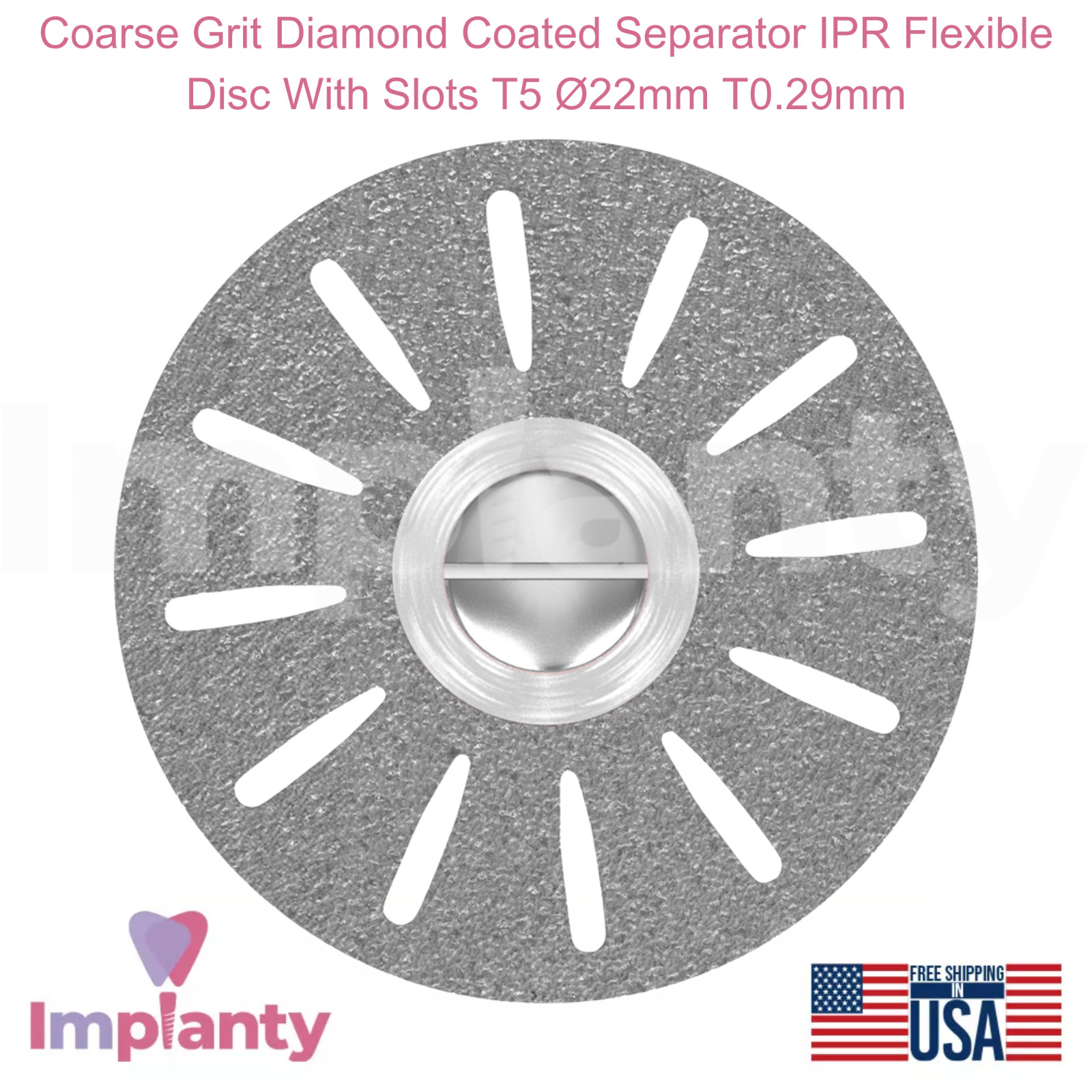 Coarse Grit Diamond Coated Separator IPR Flexible Disc Straight Radial Slots