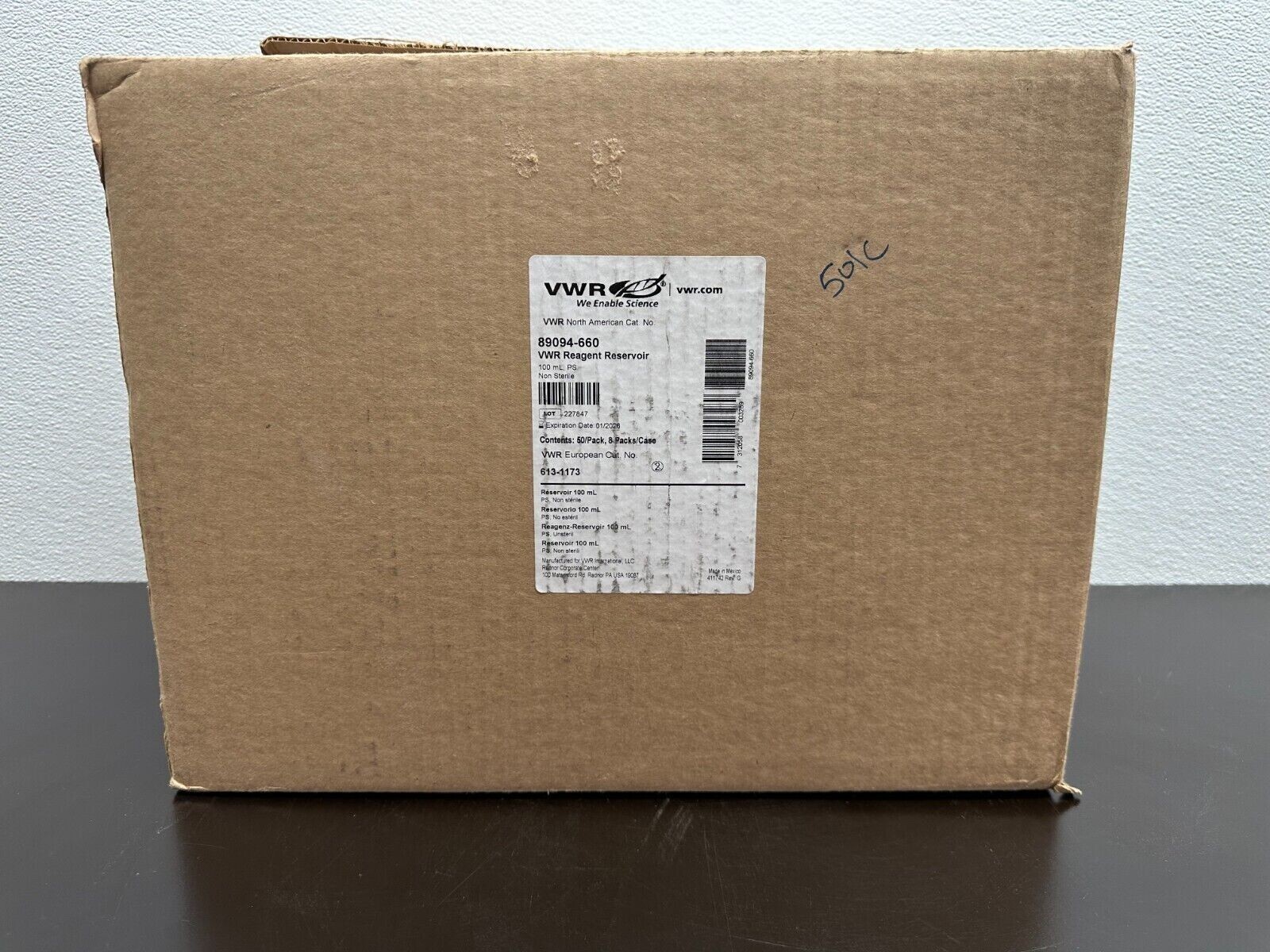 VWR Cat No 89094-660 Reagent Reservoir 100 mL PS Disposable Pipetting Reservoirs