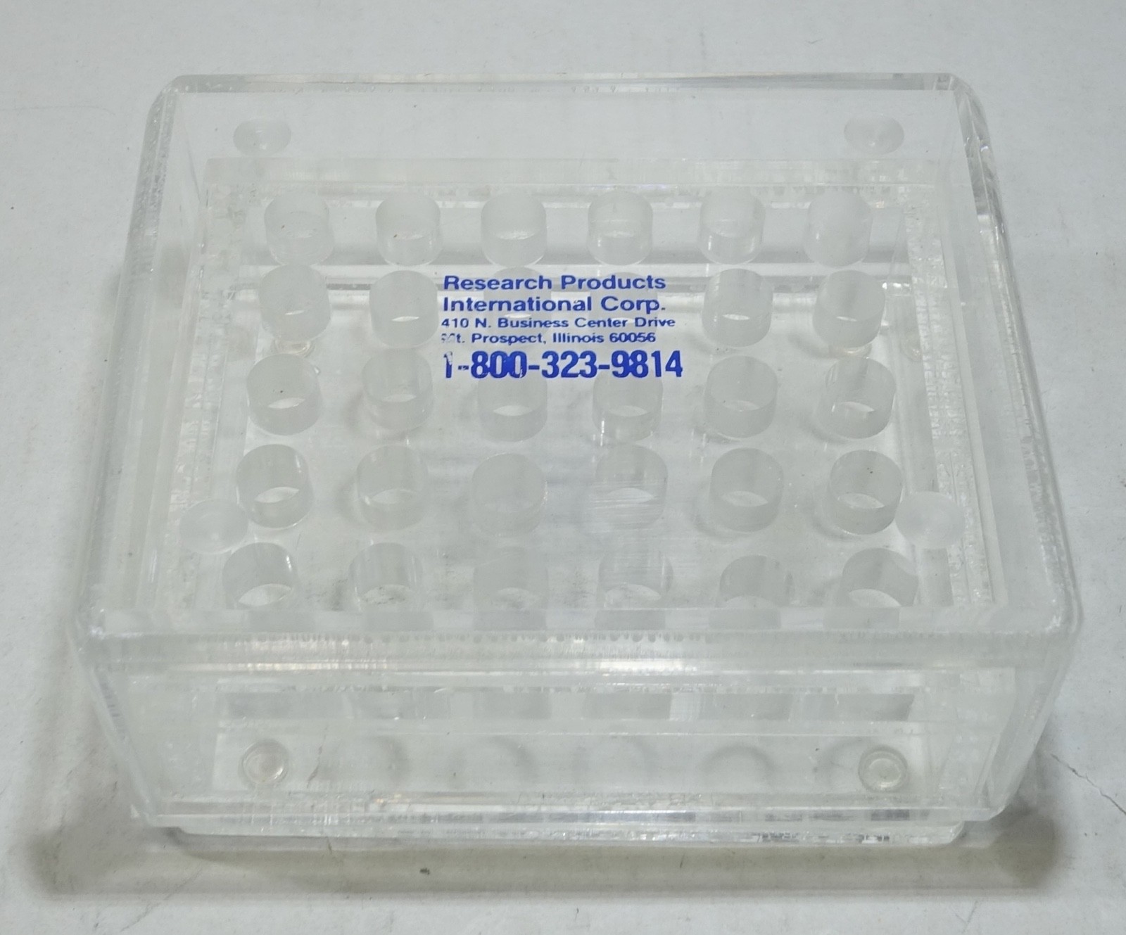 RPI Acrylic Beta Radiation Shielding & Storage, 3/8″ Thick for 1.5/2mL Tubes