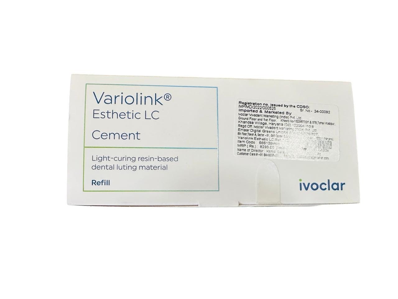 Ivoclar Vivadent Variolink Esthetic LC Resin Base Dental Luting Material Neutral