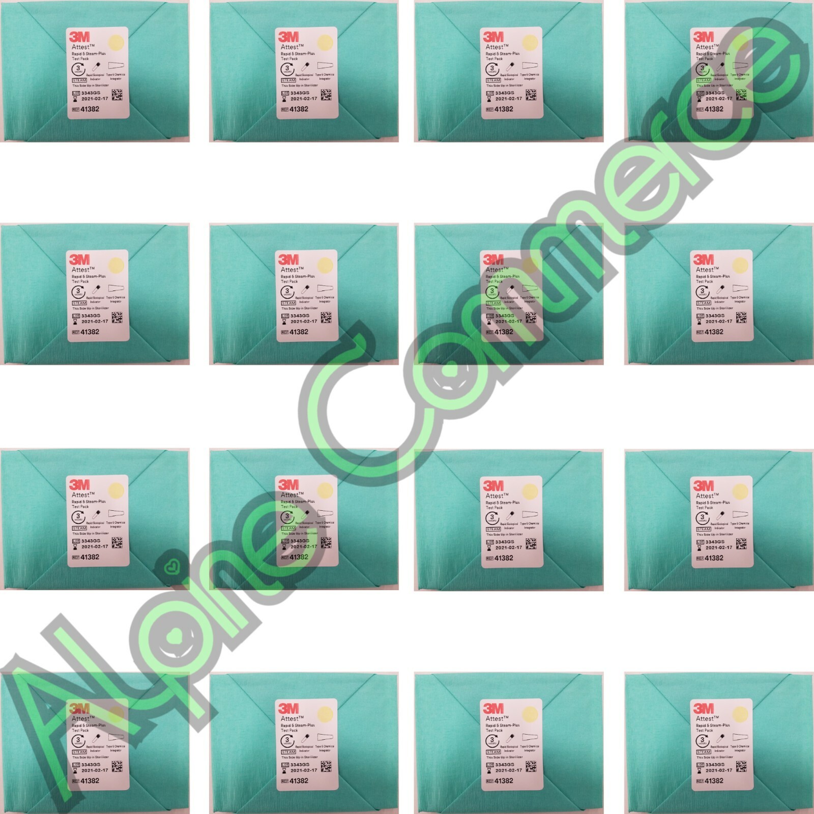*16-Pack* 3M Attest Rapid 5 Steam-Plus Test Pack Steam Sterilization 41382