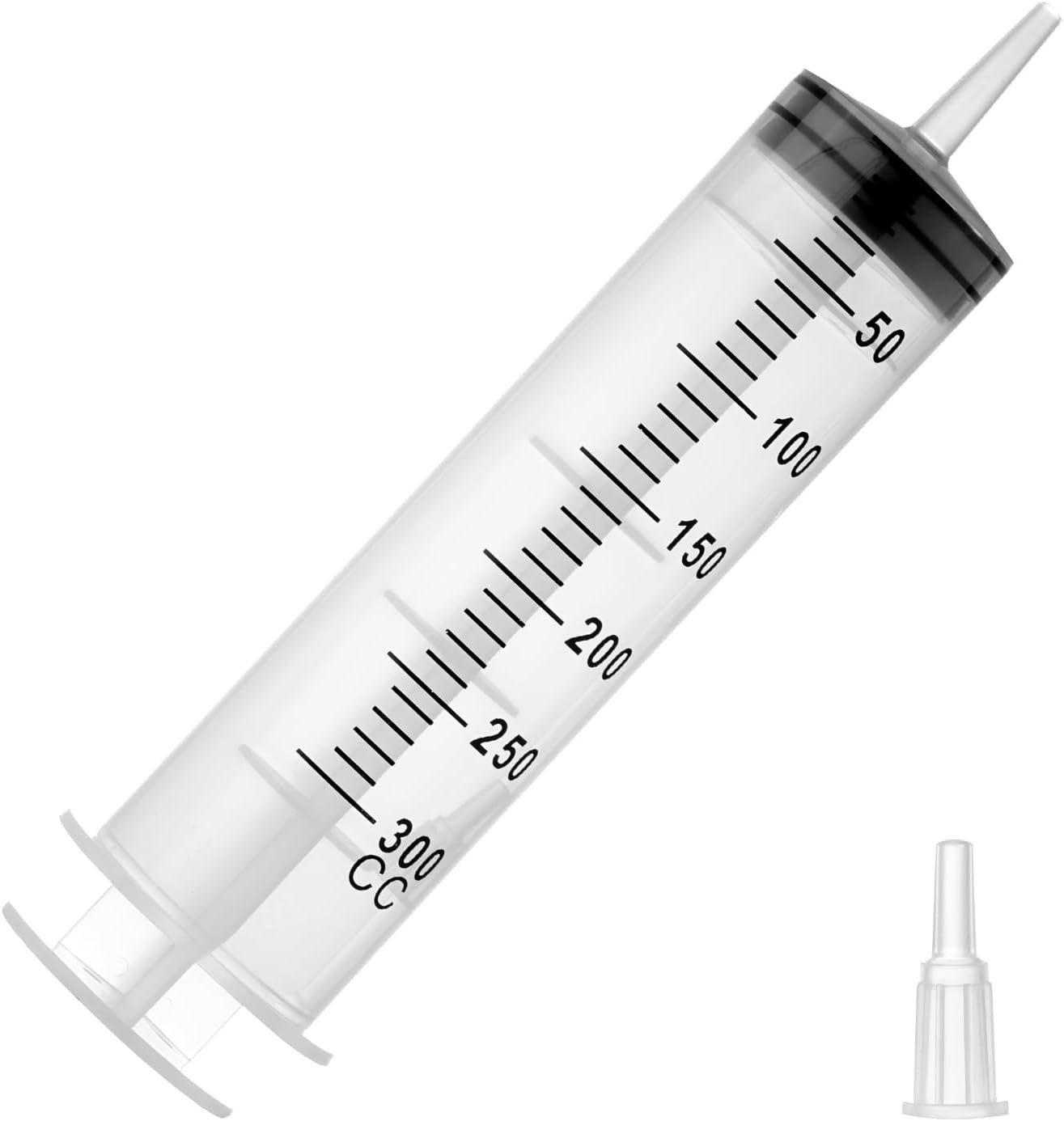 60ML Syringe with Cap, Syringes without Needle, Measurement Applicator (3 Pack)