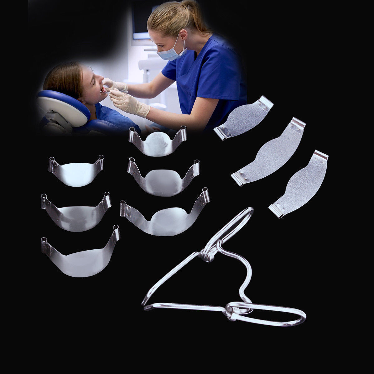 10 Boxes Dental Saddle Contoured Metal Matrices Matrix Springclip 50μm 1.330