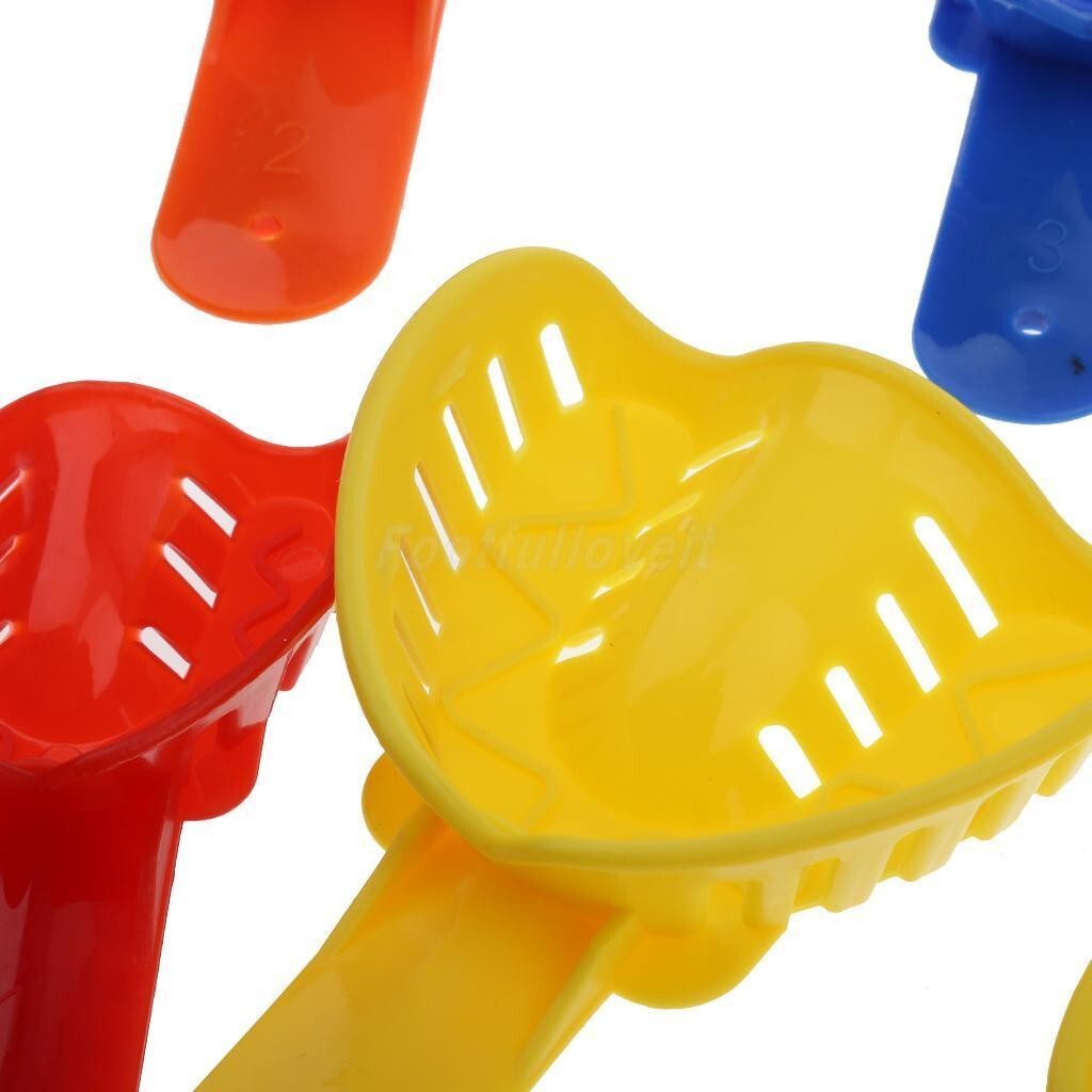 24 Pcs/2 sets Dental Impression Autoclavable Tray Plastic 6 Sizes Adult/Child