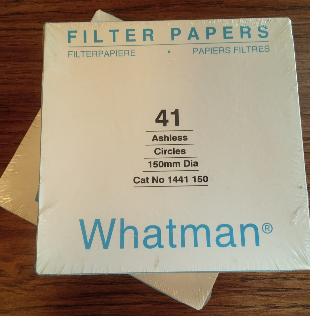 Whatman Quantitative Filter Papers, Ashless, Grade 41, (Cytiva) 100 Circles 2/pk