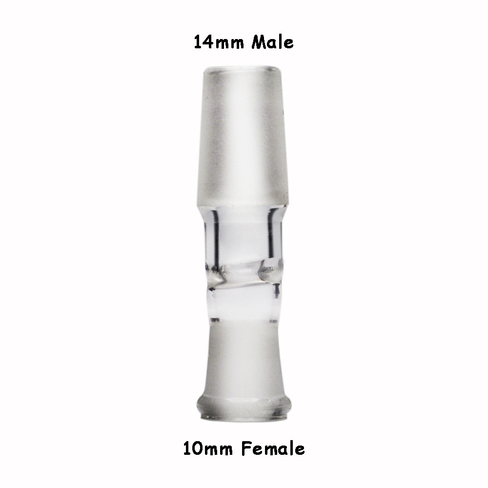 2pcs 14mm male to 10mm female glass adapter