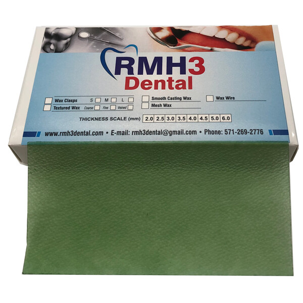 Coarse Grain Wax Sheet 0.4mm Green 14.5cm x 7.5cm 10/Box
