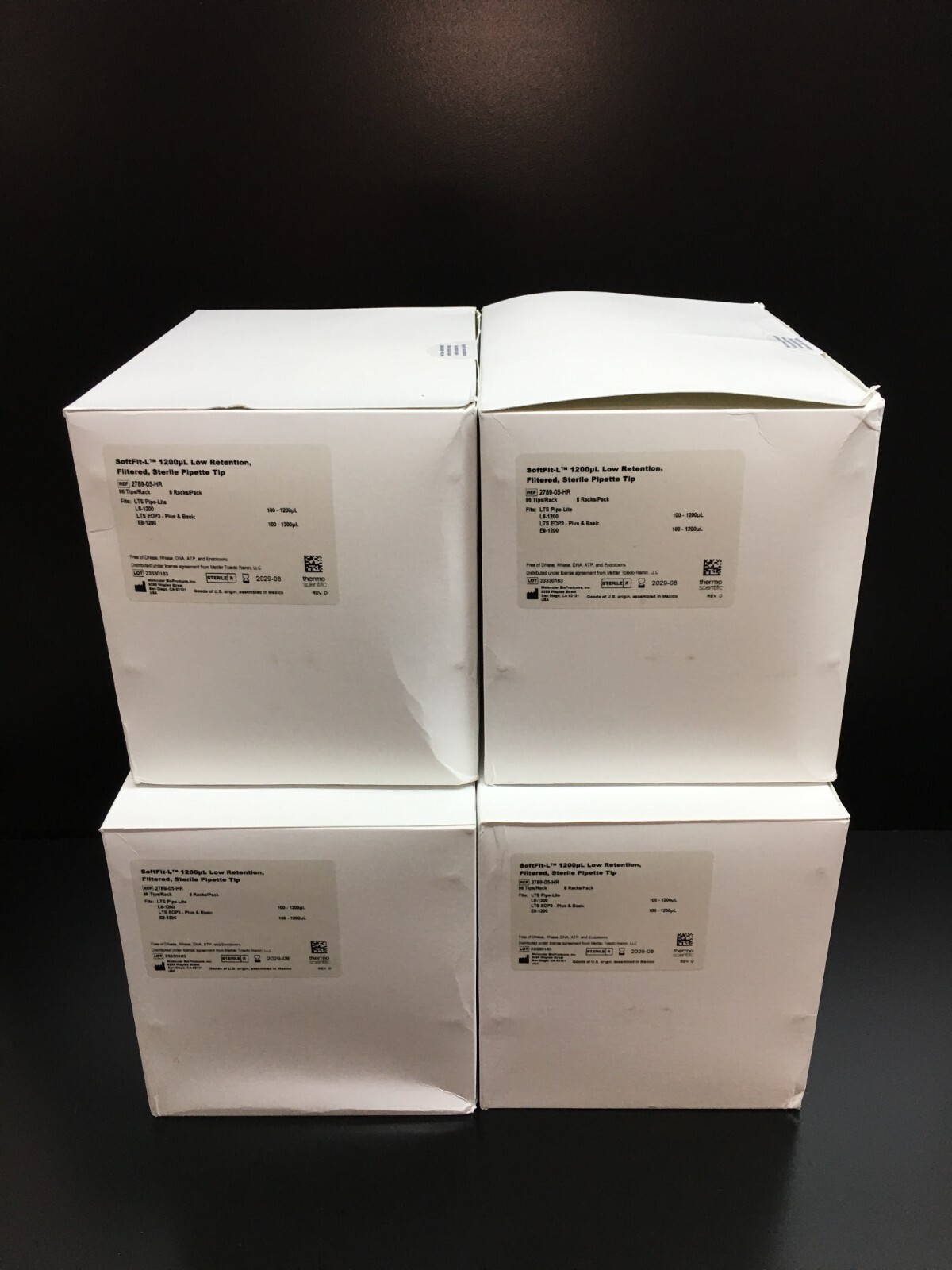 Thermo Scientific REF 2789-05-HR SoftFit-L 1200uL Filtered Pipette Tip Lot 4 PKS