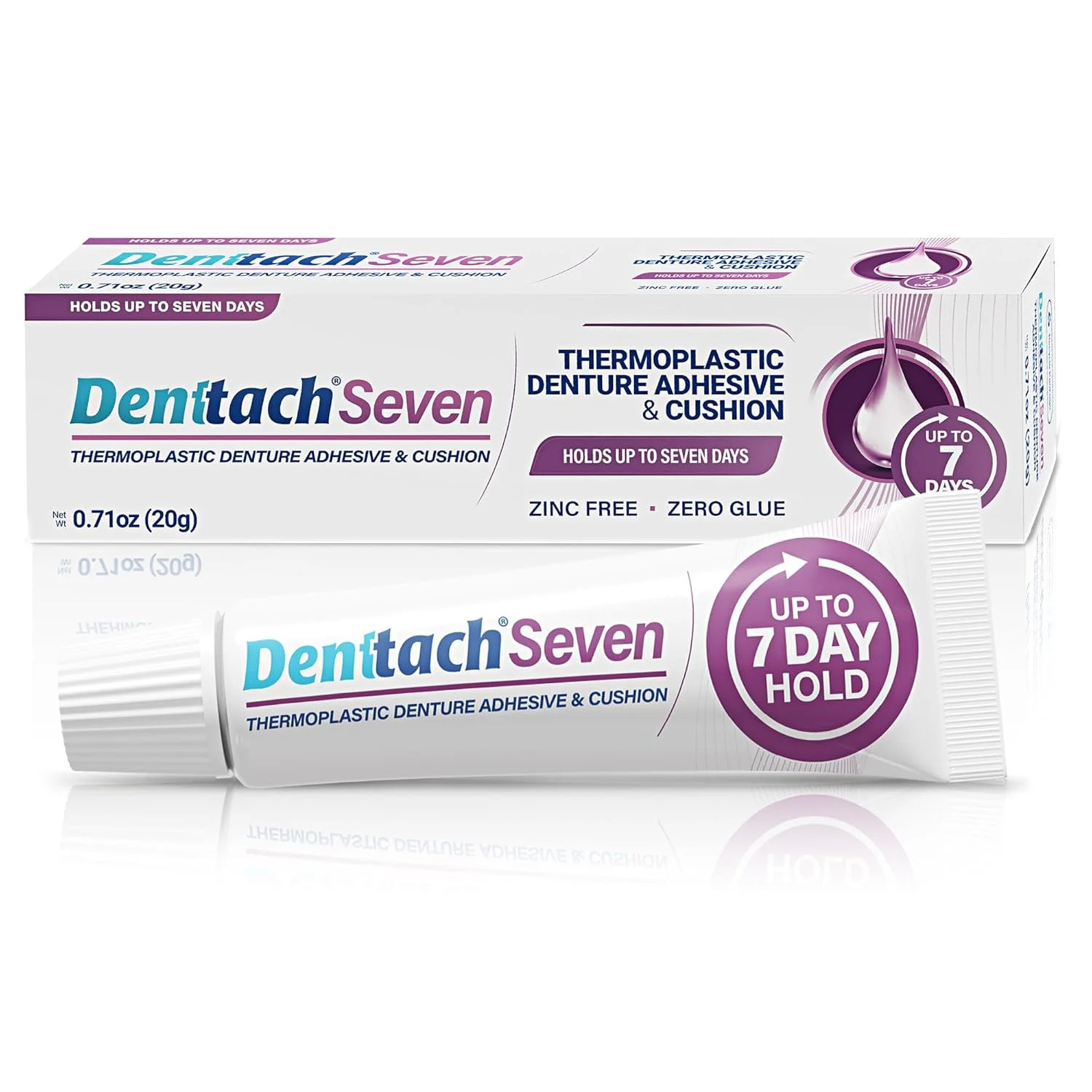 Seven Denture Adhesive, Thermoplastic Denture Adhesive up to 7 Days, Extra Stron
