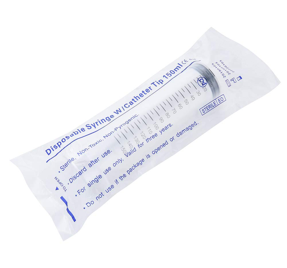 4 Pack 150ml Syringe with Tip Adapter Large Plastic Garden Industrial…