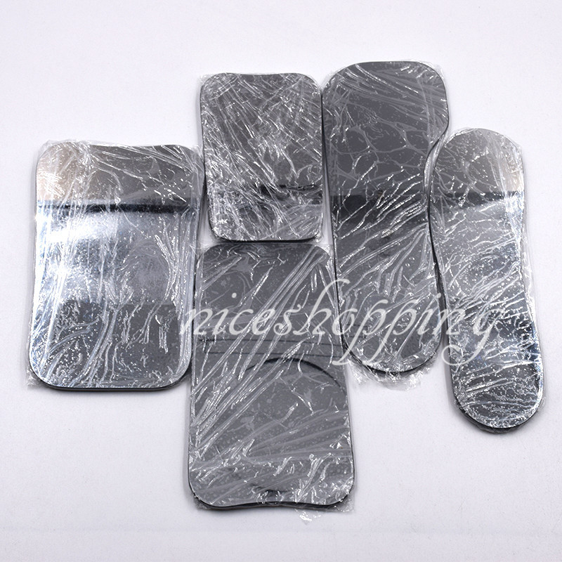Intraoral Rhodium Coated Photographic Mirrors 2-sided Glass Mirror 5 Pcs/set