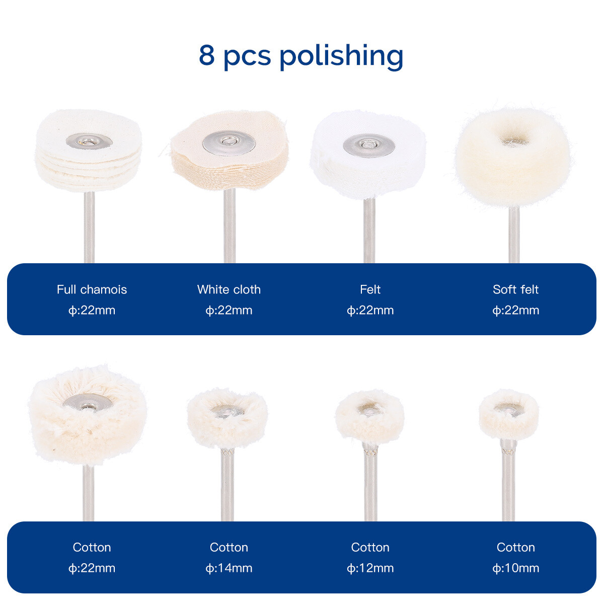Dental RA HP Diamond Polishing Burs Disc Brushes Kit for Porcelain Ceramics