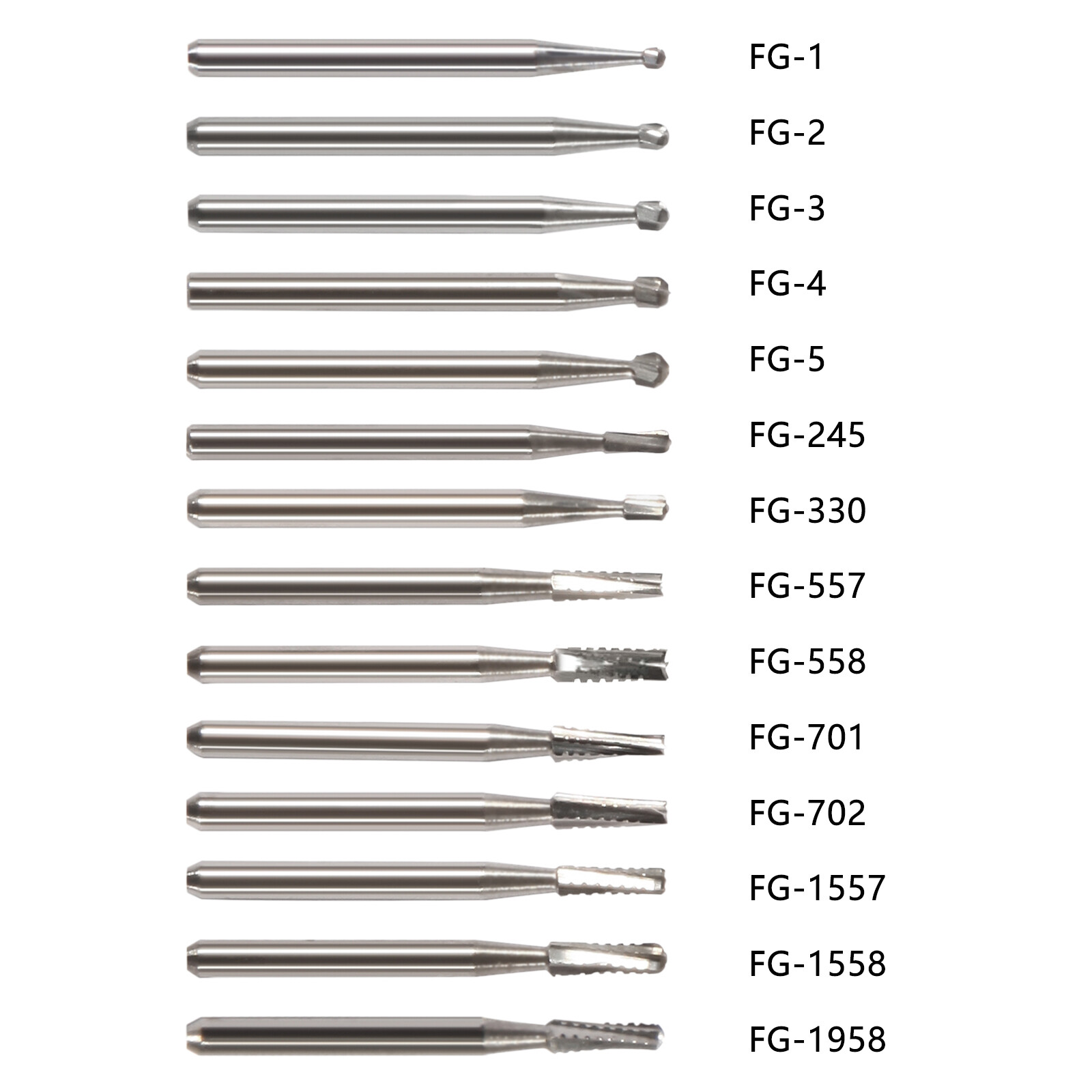 10Pcs/box Dental Lab Tungsten Steel Carbide Burs For High Speed Handpiece FG