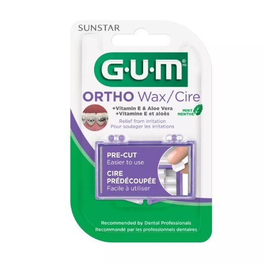 GUM Orthodontic Wax -Mint Flavor -For Braces and Dental Devices