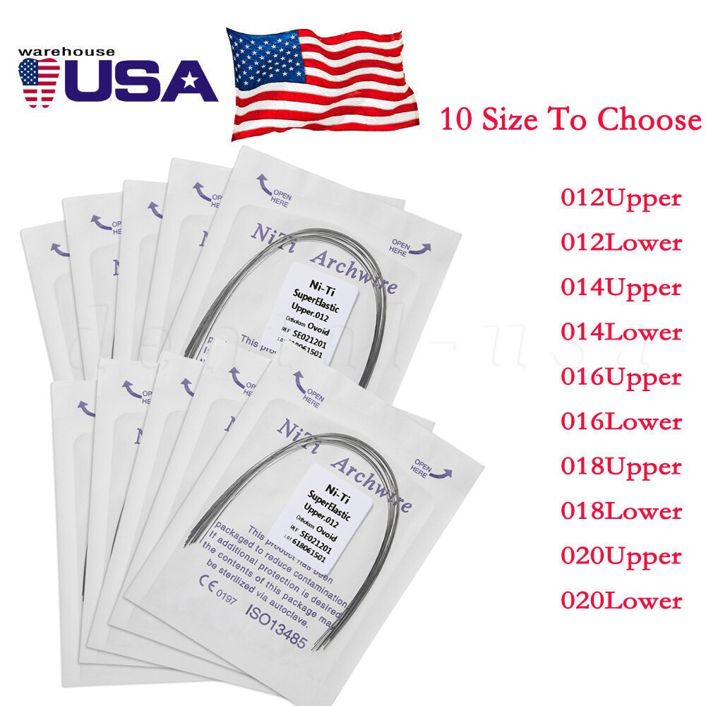 Dental Ortho Super Elastic Niti Arch Wire Round Ovoid Form for Bracket Braces CE