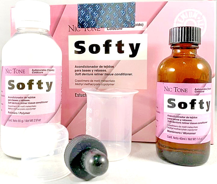 NIC TONE COLDCURE SOFTY SOFT DENTURE RELINE TISSUE CONDITIONER FOR DENTURE MDC