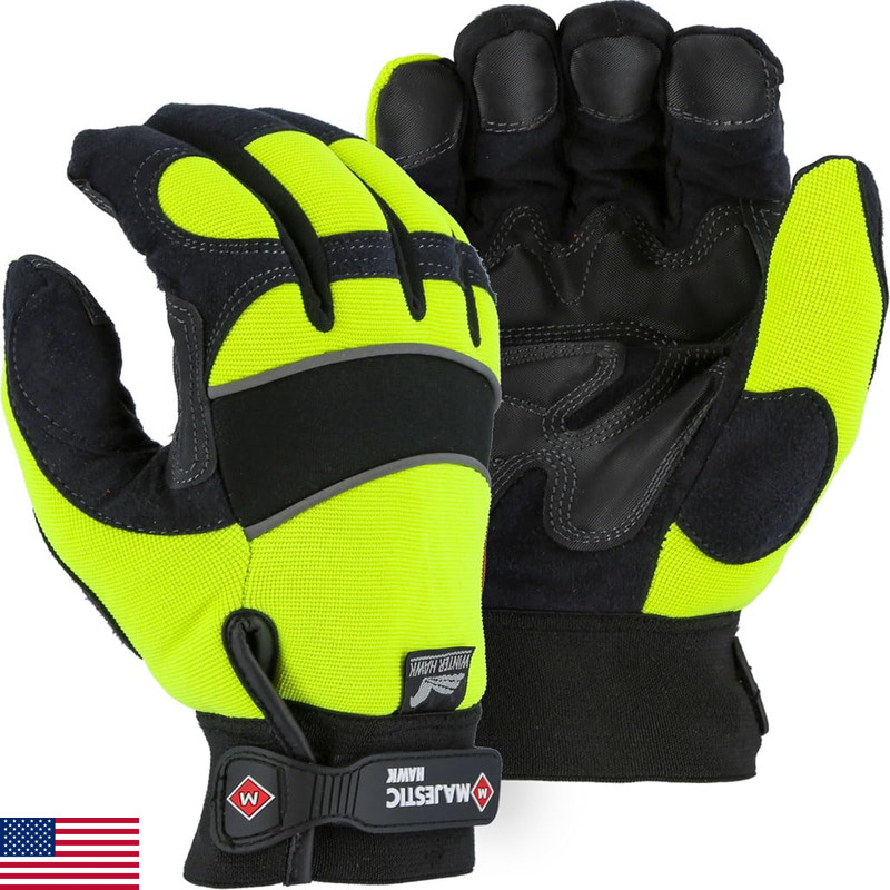 Majestic 2145Hyh Winter Lined Armor Skin Mechanics Glove Waterproof Windproof