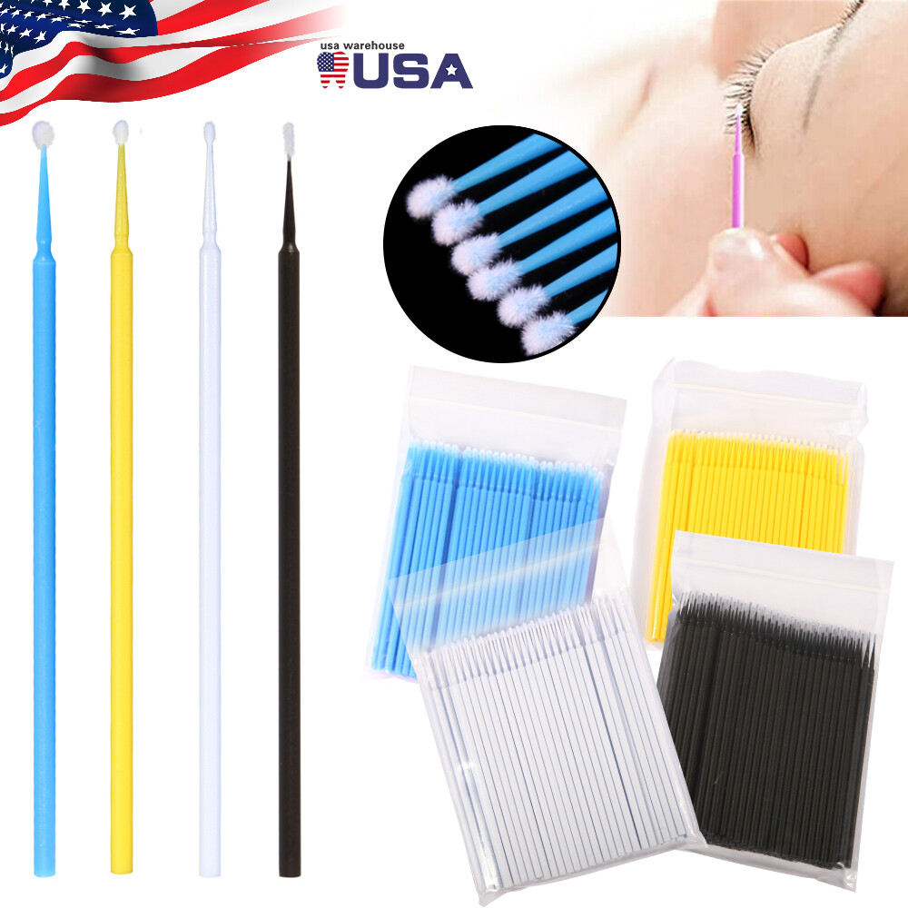 100-400pcs micro applicator micro brush Regular fine ultrafine dental beauty