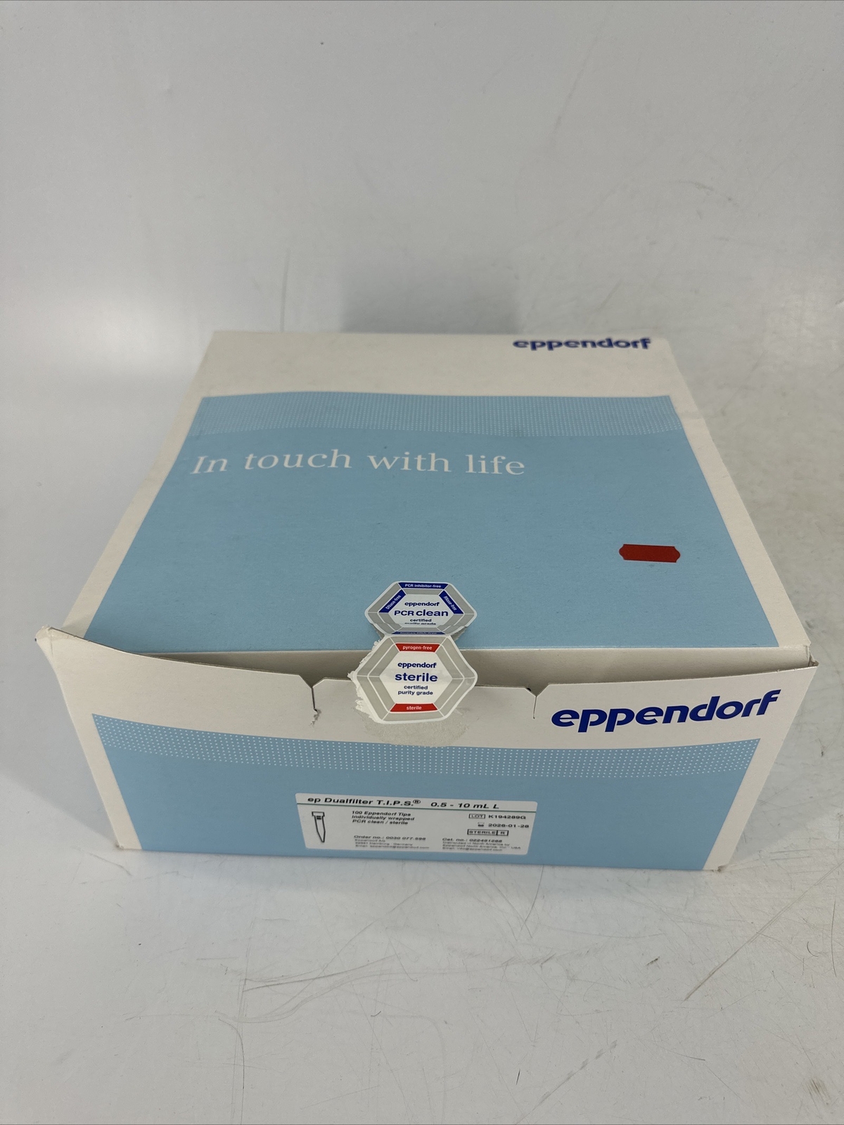 BOX OF 100 Eppendorf 022491288 ep Dualfilter T.I.P.S. 0.5-10mL L NEW OPEN BOX