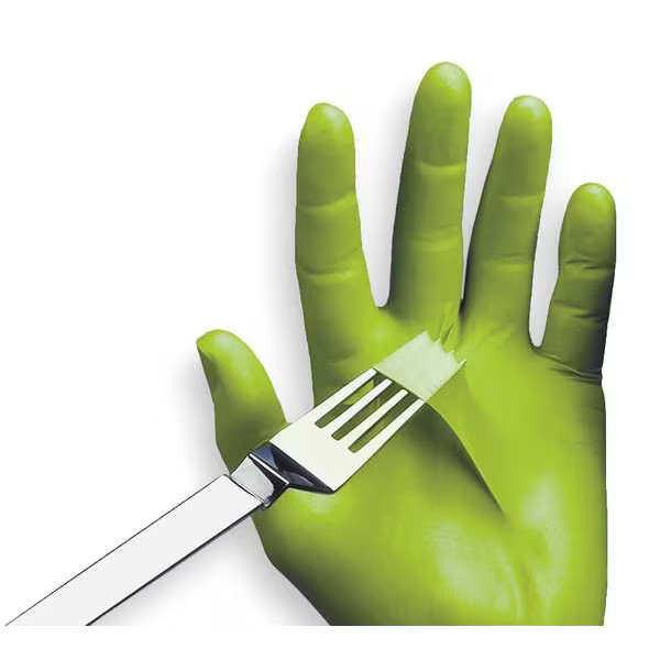 Showa 7705PFT, Disposable Gloves, 4 mil Palm, Nitrile, Powder-Free, M (8), 100