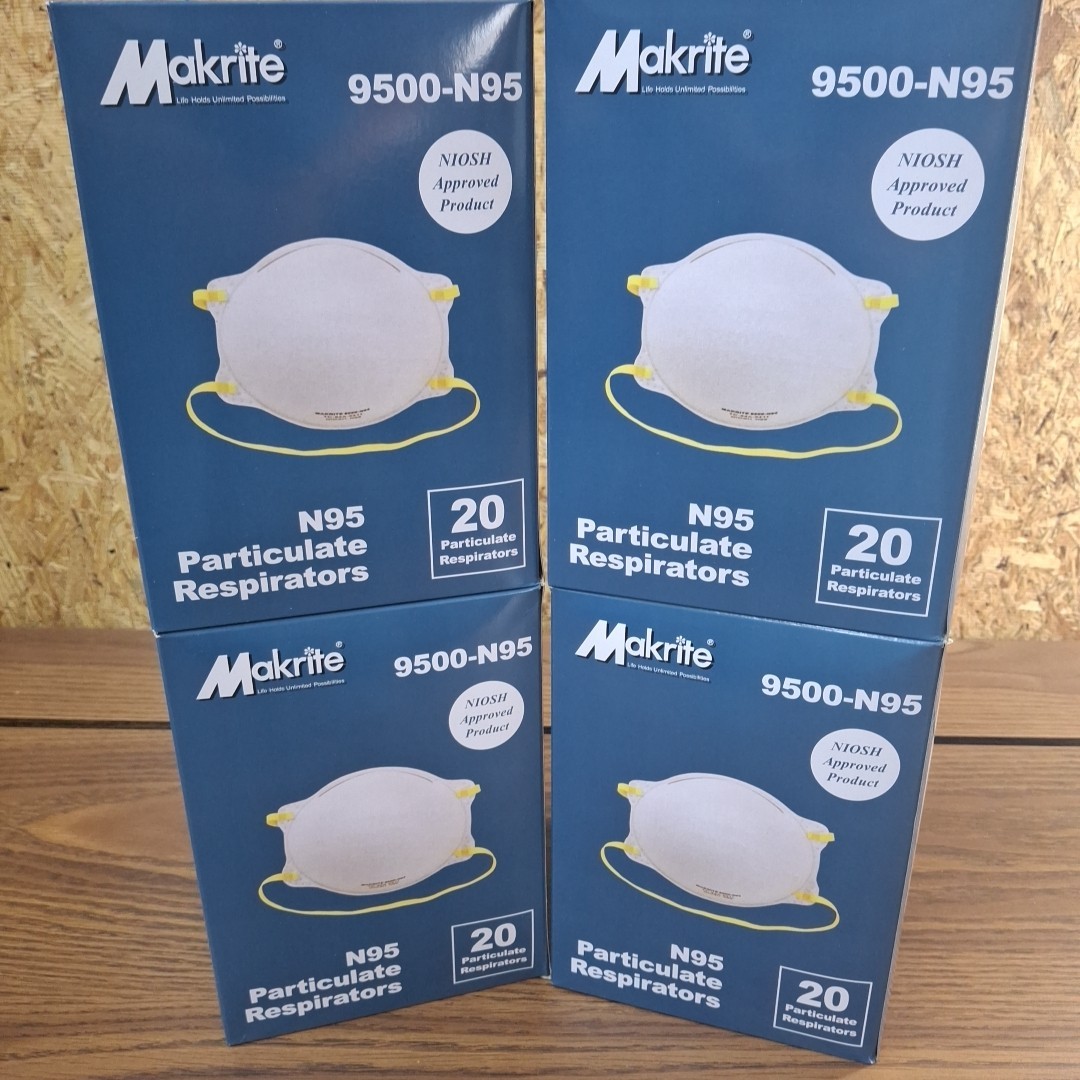 N 95 Masks Face Mask– 4 packs of 20 = 80 masks – NEW – Sealed – NIOSH