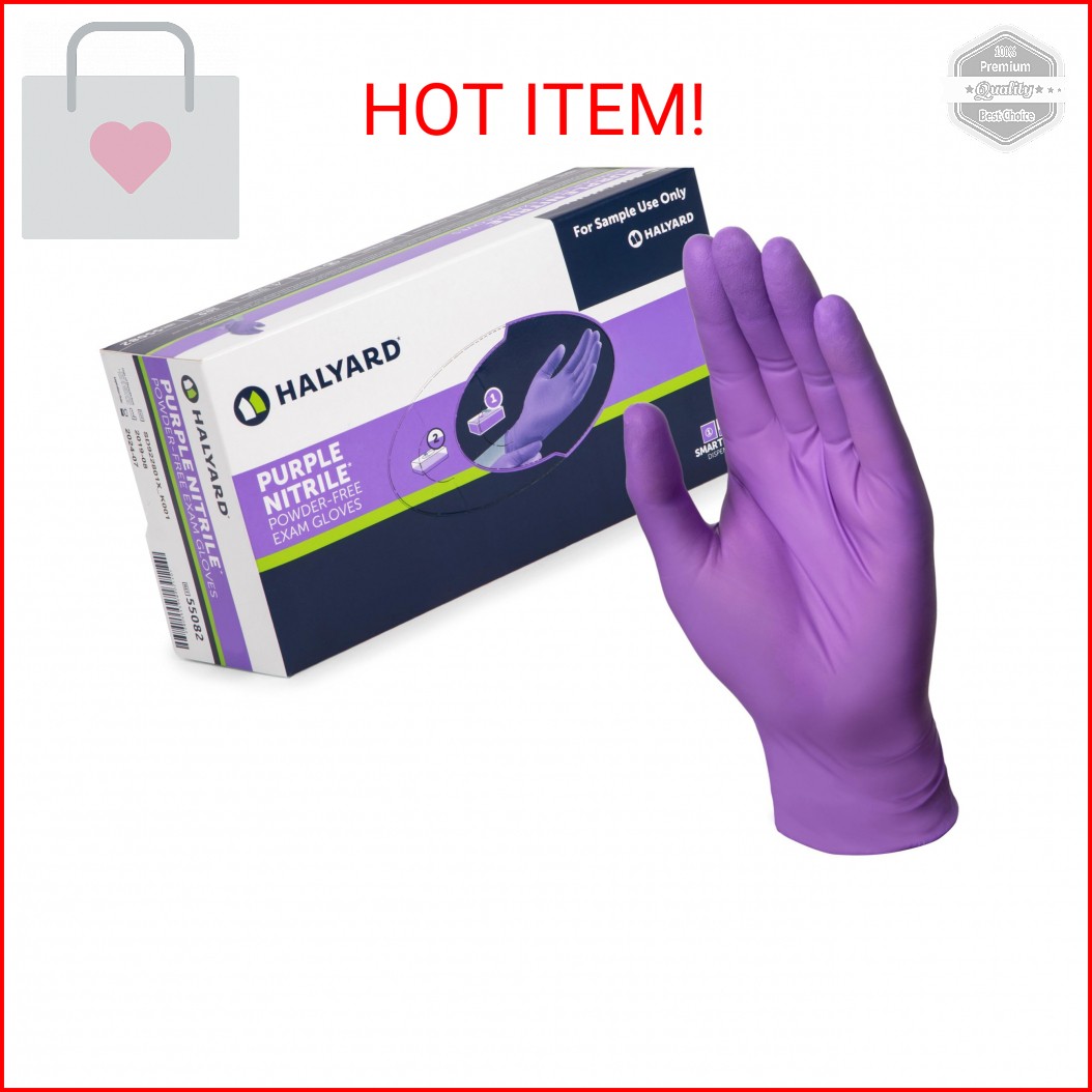 HALYARD PURPLE NITRILE Gloves Powder Free Disposable Medical Exam Gloves Dental