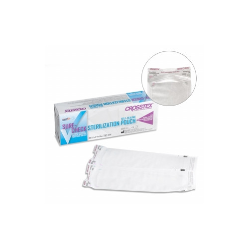 Crosstex SCL10172 Sure-Check Sterilization Pouches 10.5″ x 17″ 100/Bx