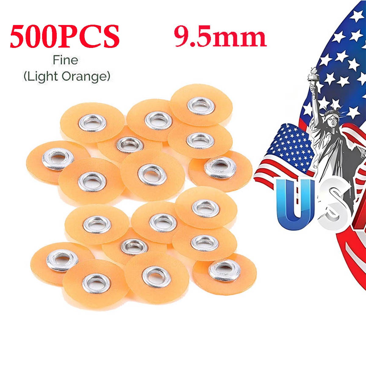 Dental soflex Composite finishing polishing disc Soft type Fine 9.5 mm 500 pcs