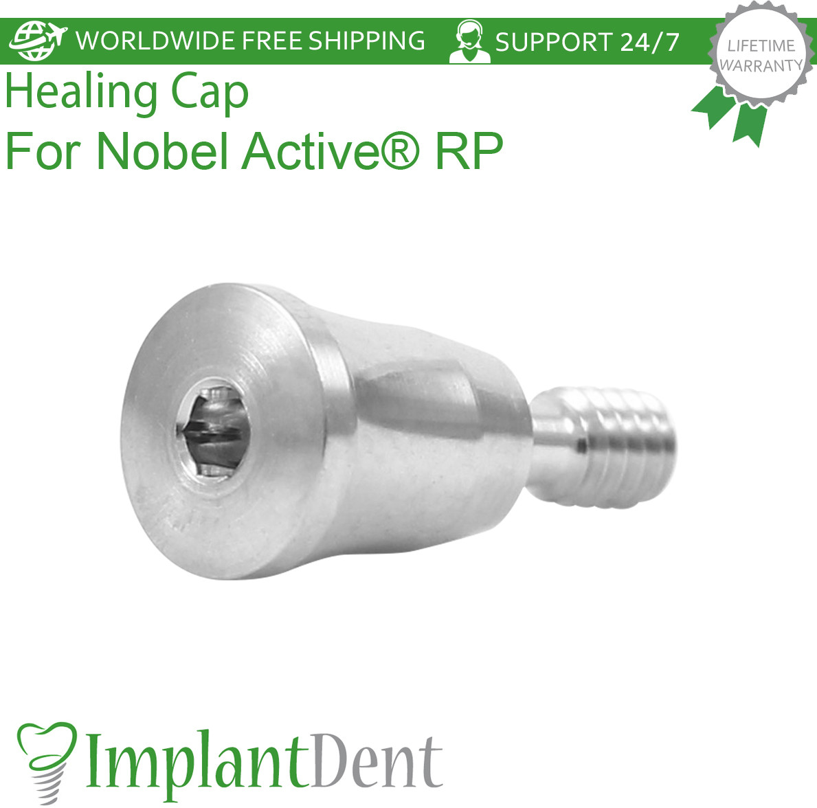 10x Dental Healing Cap Regular Platform RP Conical Connection Hex 2.65mm