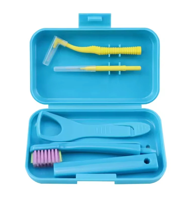 Orthodontic Dental Cleaning Kit Portable Oral Care Set with Travel toothbrush