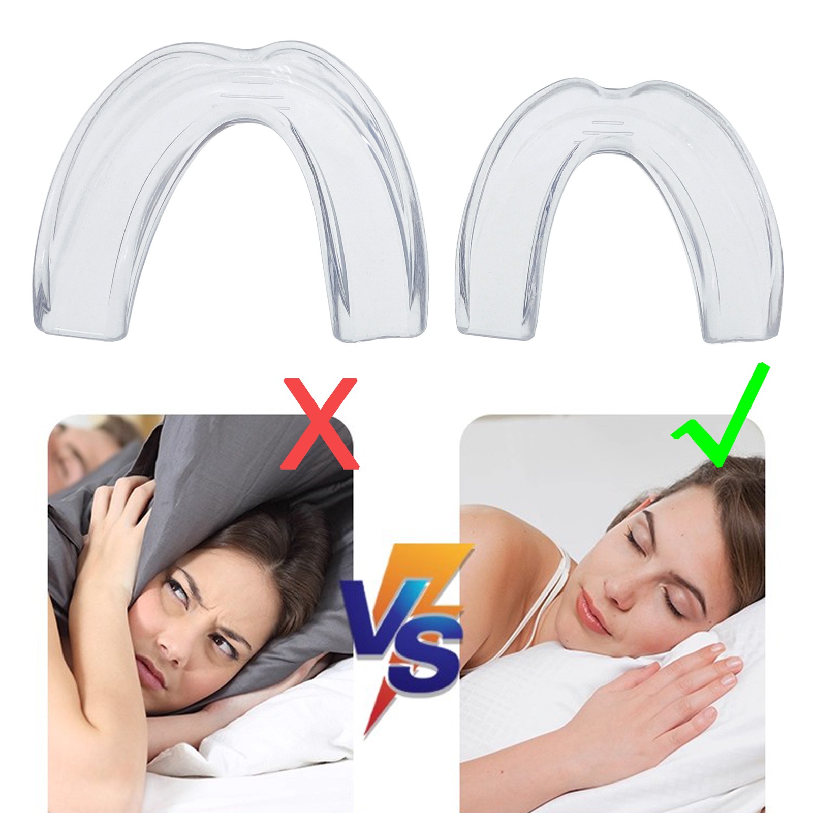 Mouth Guard for Grinding Teeth at Night,Night Guards 4pcs/set, Colourless