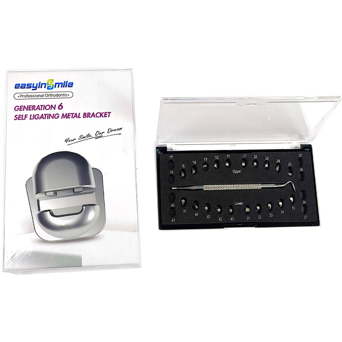 20XOrthodontic Spherical Self-ligating Brackets Dental Metal Braces ROTH/MBT 022