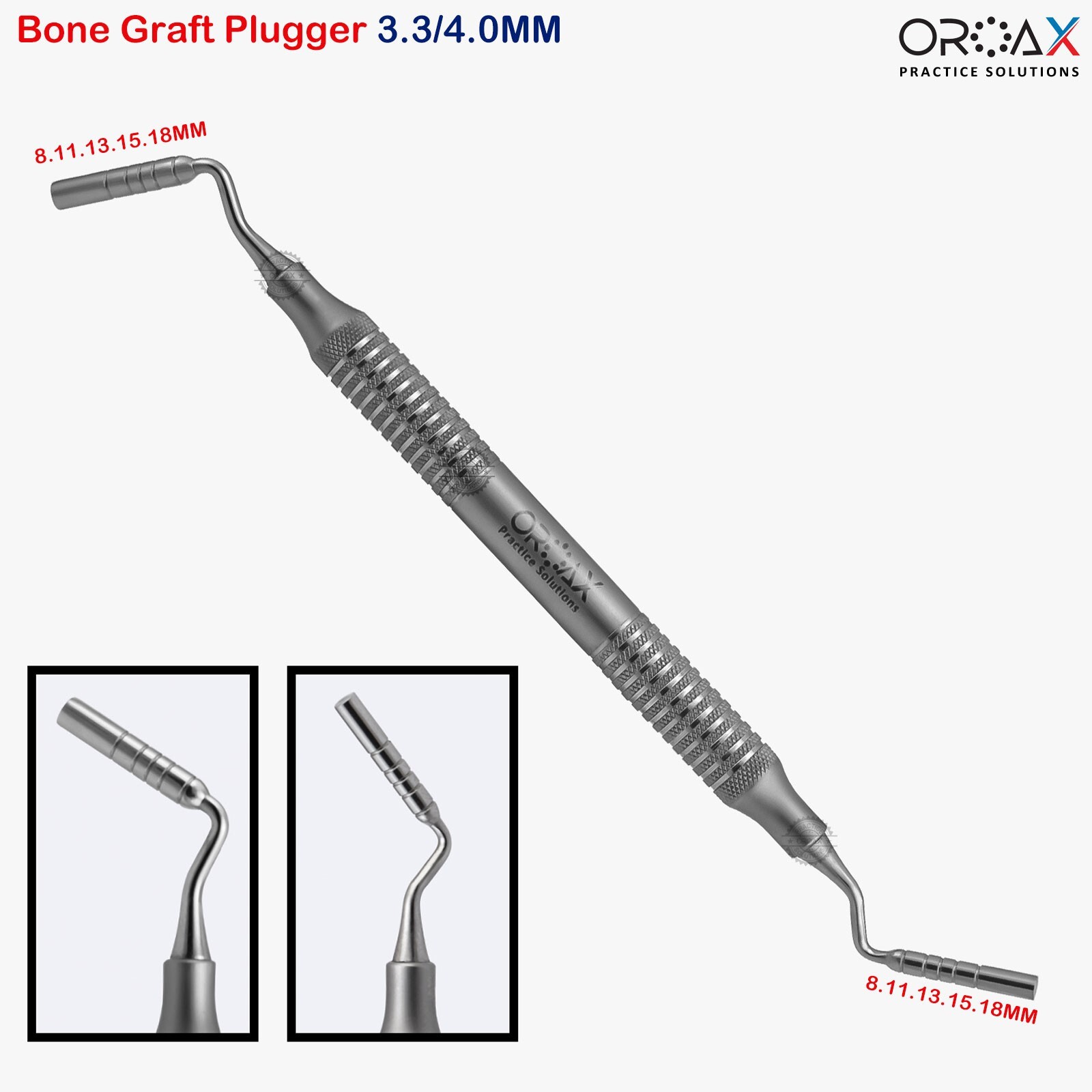 Dental Plugger Carrier Scoop Graft Bone Implant Compactor Packer Implantology