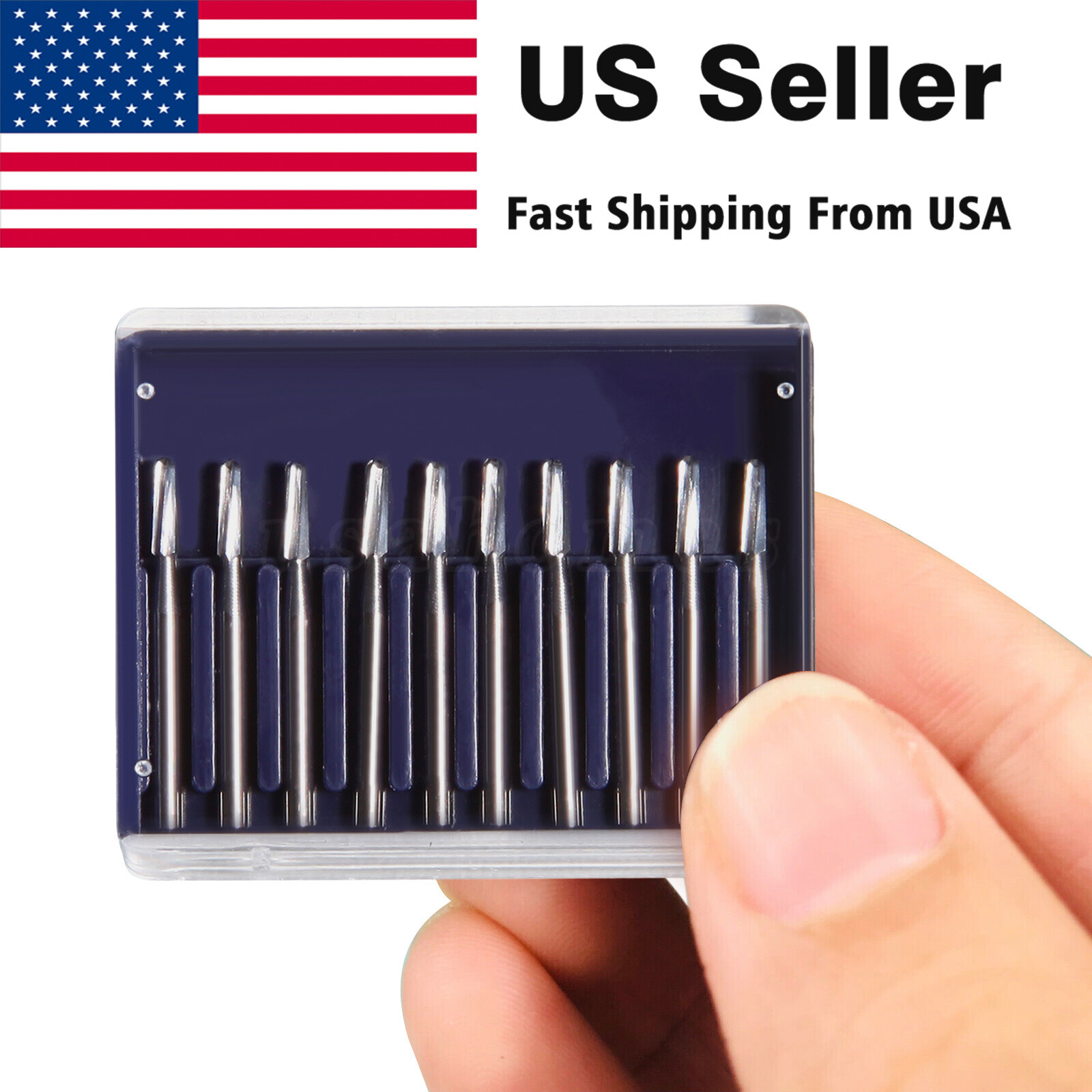 10pcs Dental Carbide Bur FG1172 Friction Grip Midwest Type Tungsten steel USA